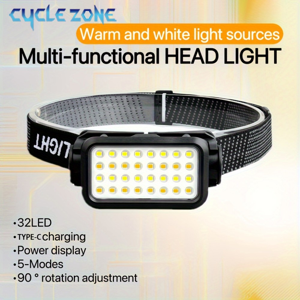 Outdoor Adventure Zone - Rechargeable Headlamp with 32 LED 5