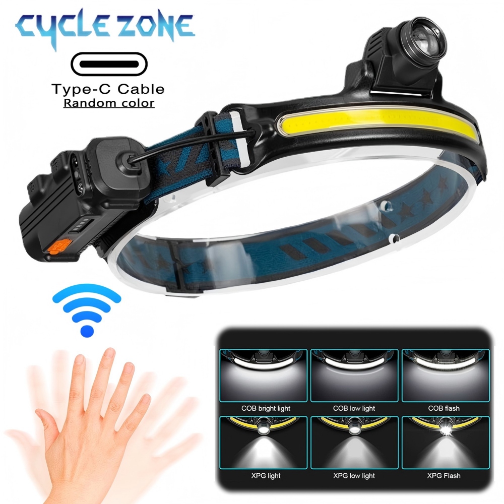 Outdoor Adventure Zone - Powerful LED Sensor Headlamp Zoom COB