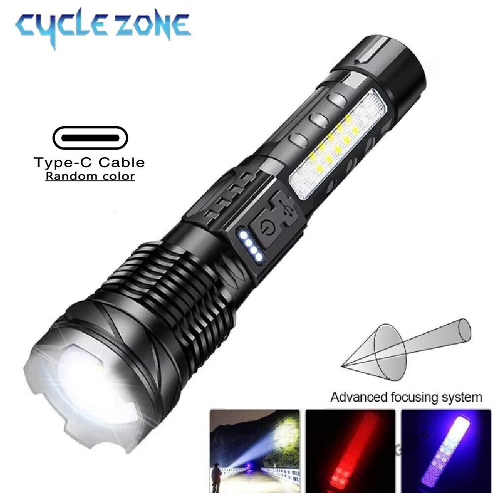 Outdoor Adventure Zone - XHP50 Flashlight Zoomable Flashlight Powerful Handheld