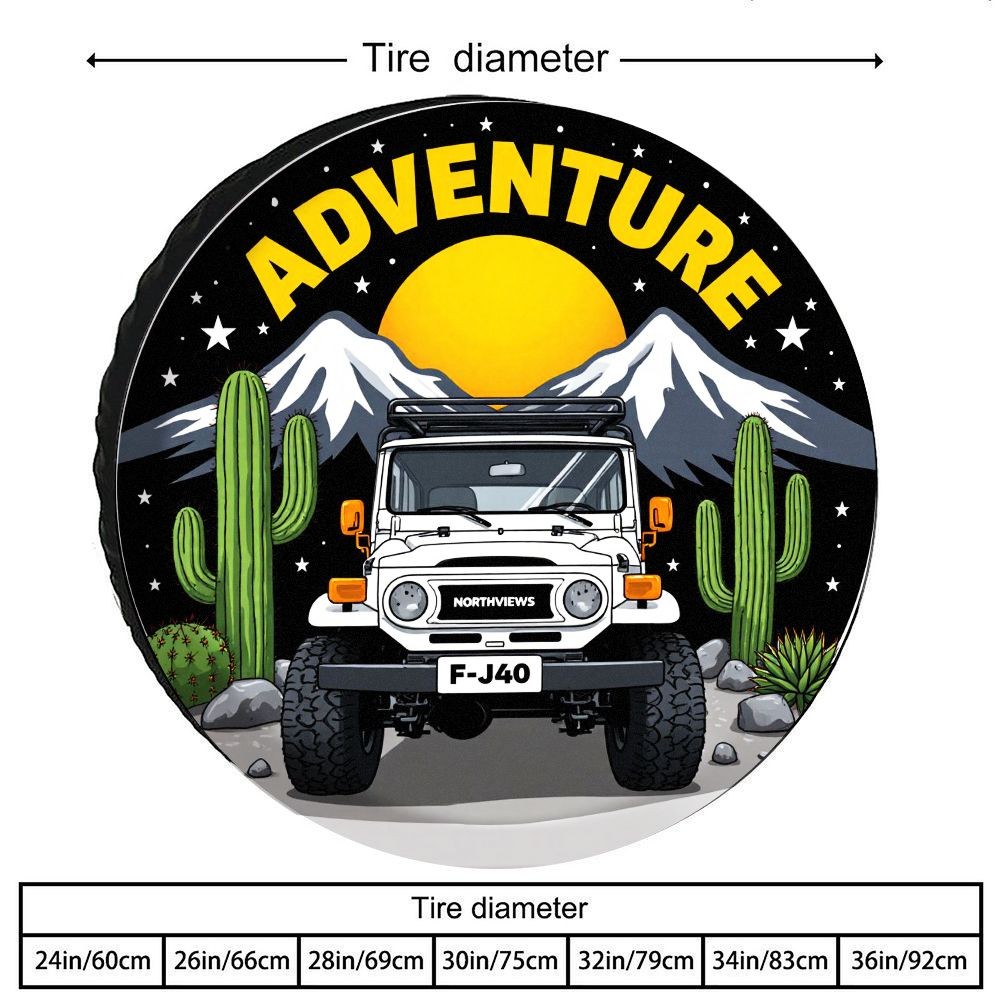 Outdoor Adventure Vehicles - Adventure Off-Road Vehicle FJ40 Tire Cover