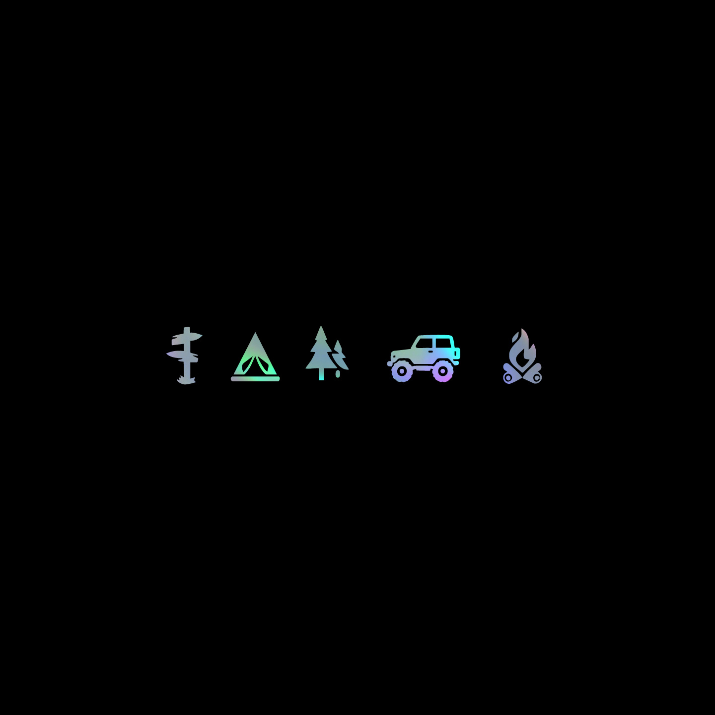 Outdoor Adventure Vehicles - Outdoor Adventure Pattern Waterproof Vinyl Sticker,