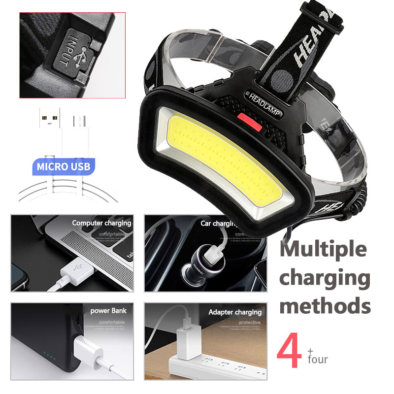 COB LED Headlamp USB Rechargea - Outdoor Adventure Zone ulasan dan harga
