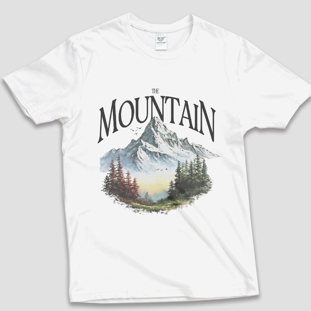 The Mountain Graphic Tee Snow  - Outdoor Adventure Enthusiast ulasan dan harga