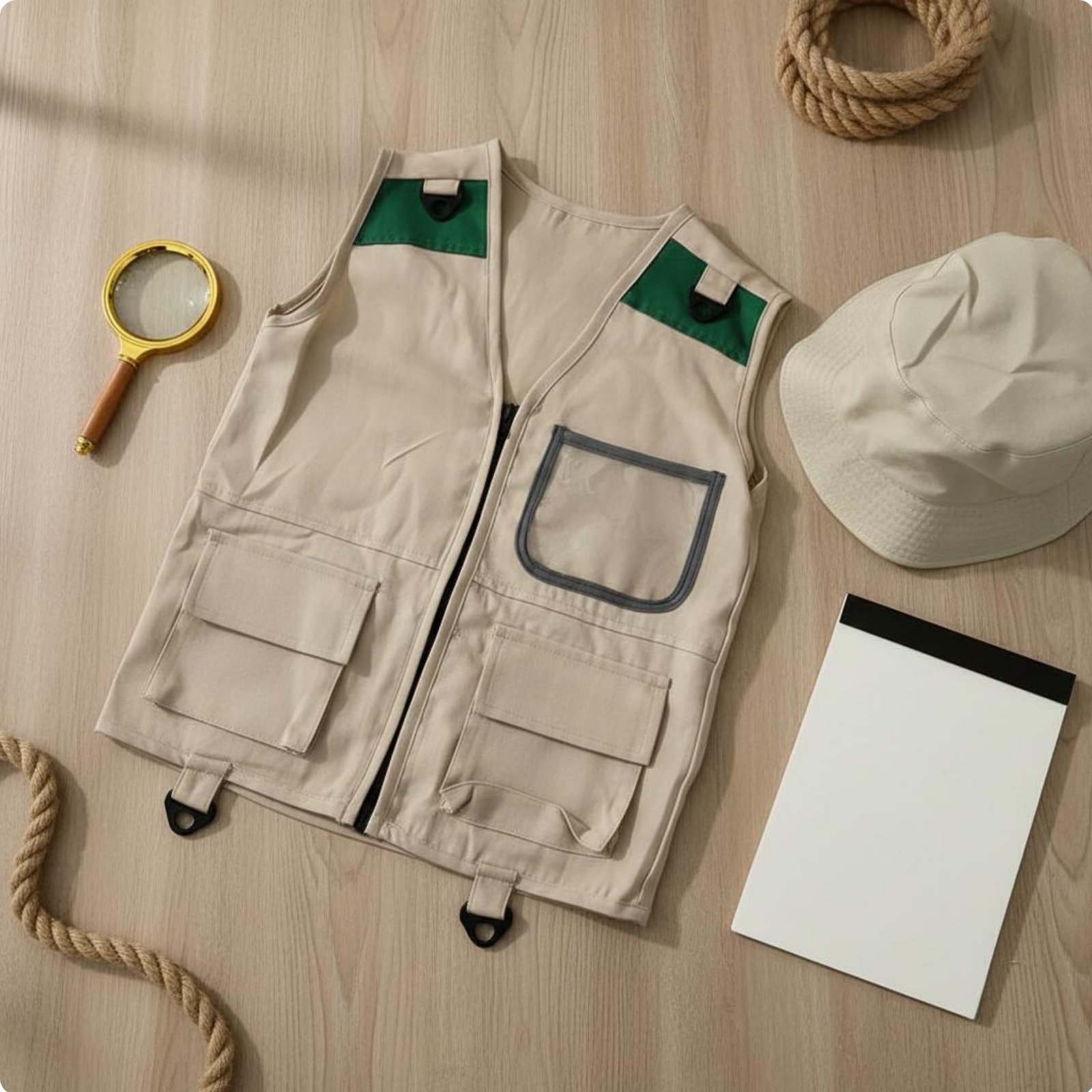 Kids Explorer Vest & Hat Set M - Outdoor Adventure Kids Party ulasan dan harga