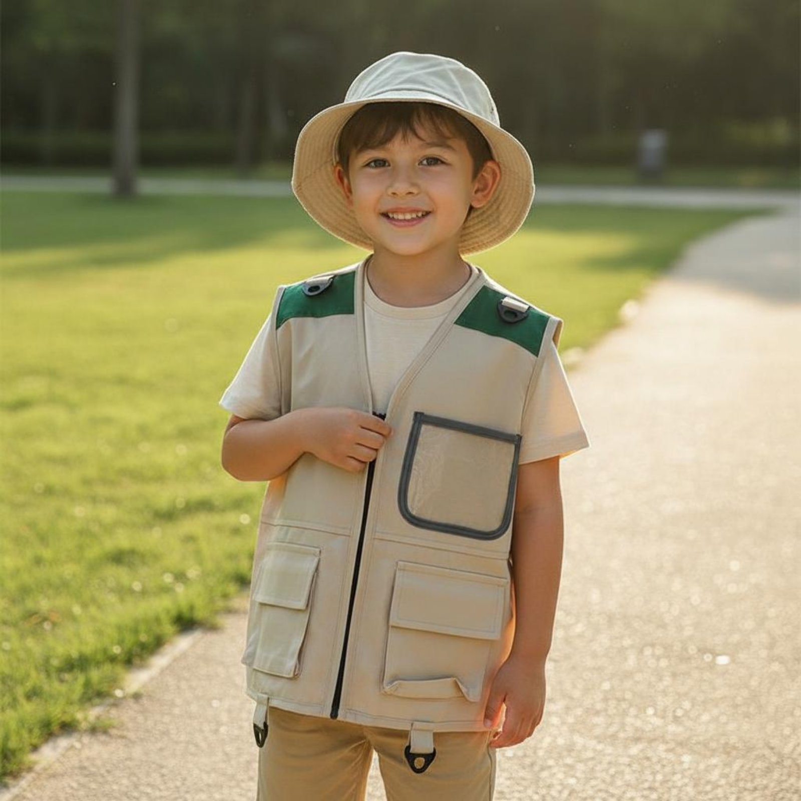 Kids Explorer Vest & Hat Set M - Outdoor Adventure Kids Party ulasan dan harga
