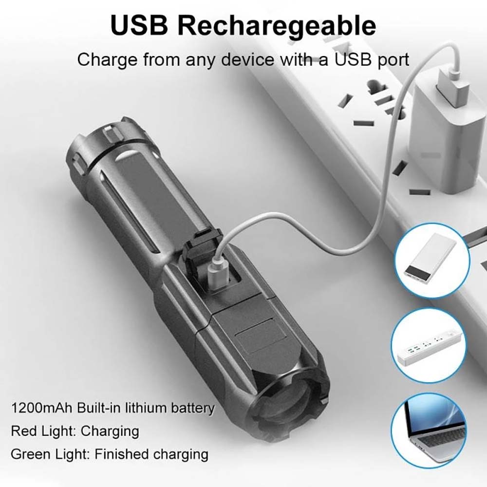 Mini Flashlight Zoomable Focus - Outdoor Adventure Zone ulasan dan harga