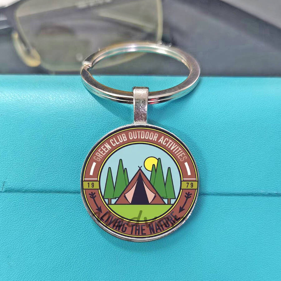 Camping Adventure Glass Keycha - Outdoor Adventure Enthusiast ulasan dan harga