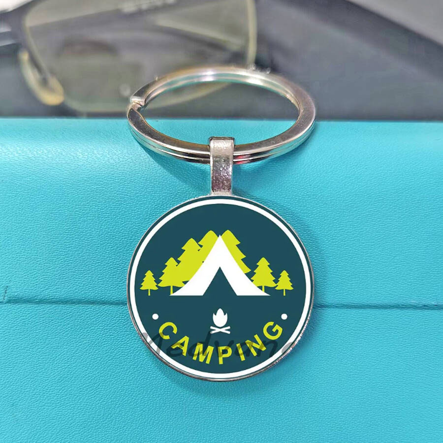 Camping Adventure Glass Keycha - Outdoor Adventure Enthusiast ulasan dan harga