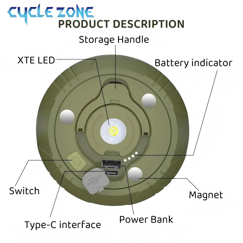 LED Camping Lamp with Reel Str - Outdoor Adventure Zone ulasan dan harga