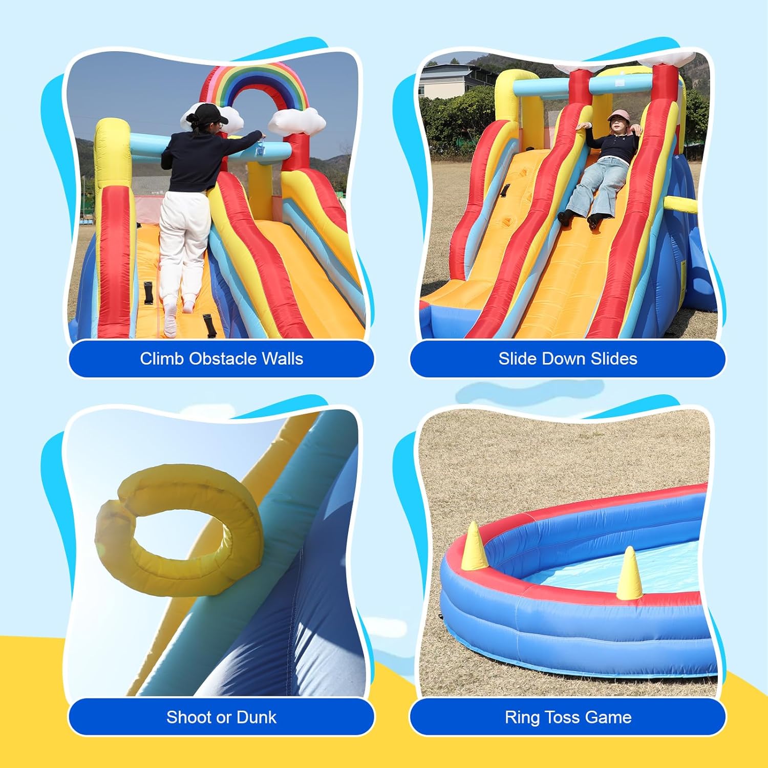 21ft Inflatable Water Slide wi - Outdoor Adventure Kids Party ulasan dan harga